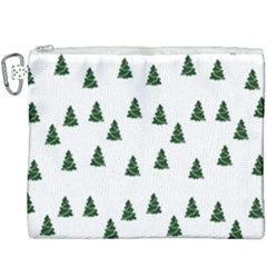 Green Christmas Trees White Canvas Cosmetic Bag (xxxl)