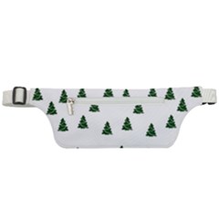 Green Christmas Trees White Active Waist Bag