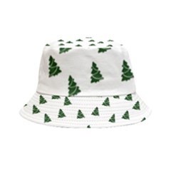 Green Christmas Trees White Inside Out Bucket Hat