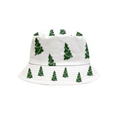 Green Christmas Trees White Inside Out Bucket Hat (kids)