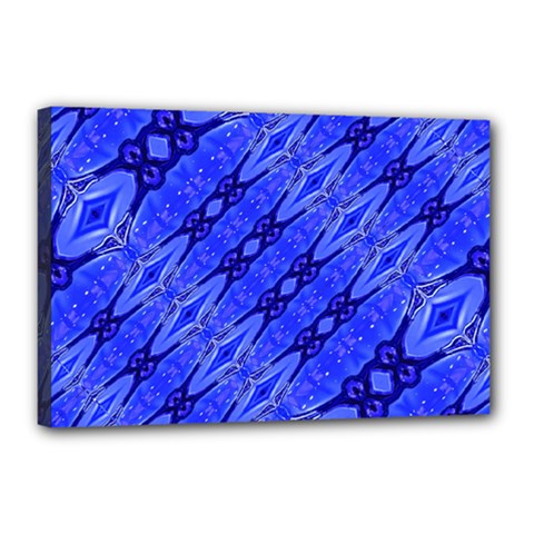 Abstract Tech Modern Pattern Canvas 18  X 12  (stretched) by dflcprintsclothing