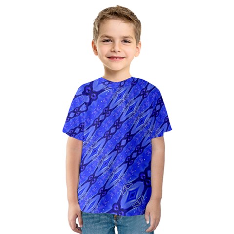 Abstract Tech Modern Pattern Kids  Sport Mesh Tee by dflcprintsclothing