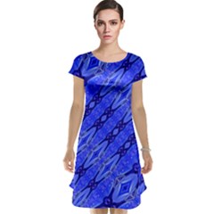 Abstract Tech Modern Pattern Cap Sleeve Nightdress