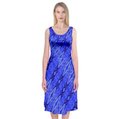 Abstract Tech Modern Pattern Midi Sleeveless Dress by dflcprintsclothing