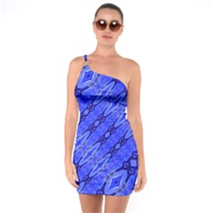 Abstract Tech Modern Pattern One Soulder Bodycon Dress by dflcprintsclothing