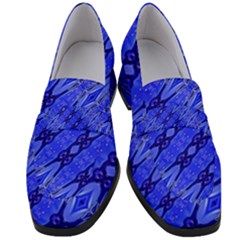 Abstract Tech Modern Pattern Women s Chunky Heel Loafers by dflcprintsclothing