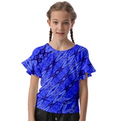 Abstract Tech Modern Pattern Kids  Cut Out Flutter Sleeves by dflcprintsclothing