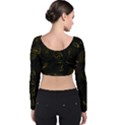 Fish 711 Velvet Long Sleeve Crop Top View2