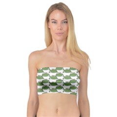 Funny Frog Cartoon Drawing Motif Pattern Bandeau Top by dflcprintsclothing