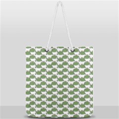 Funny Frog Cartoon Drawing Motif Pattern Full Print Rope Handle Tote (large) by dflcprintsclothing