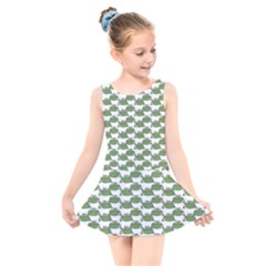 Funny Frog Cartoon Drawing Motif Pattern Kids  Skater Dress Swimsuit by dflcprintsclothing