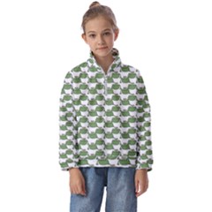 Funny Frog Cartoon Drawing Motif Pattern Kids  Half Zip Hoodie by dflcprintsclothing