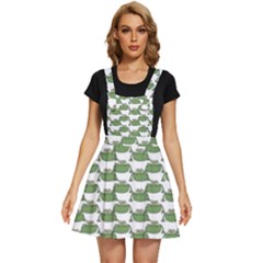 Funny Frog Cartoon Drawing Motif Pattern Apron Dress by dflcprintsclothing