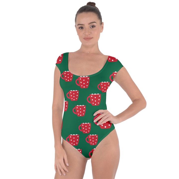 Christmas Coffee Short Sleeve Leotard 