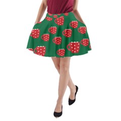 Christmas Coffee A-line Pocket Skirt