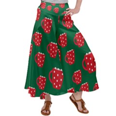 Christmas Coffee Satin Palazzo Pants