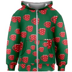 Christmas Coffee Kids  Zipper Hoodie Without Drawstring