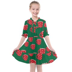 Christmas Coffee Kids  All Frills Chiffon Dress