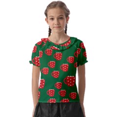 Christmas Coffee Kids  Frill Chiffon Blouse by designsbymallika