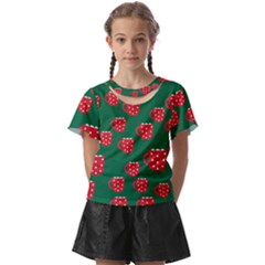 Christmas Coffee Kids  Front Cut Tee by designsbymallika