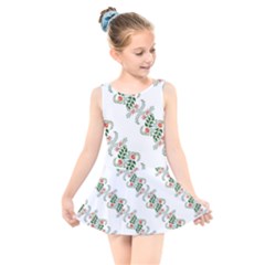 Background Ornamental Pattern Graphic Seamless Kids  Skater Dress Swimsuit by Pakemis