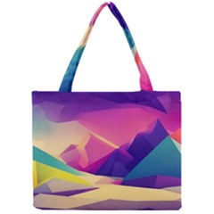 Abstract Geometric Landscape Art 3d Render Mini Tote Bag