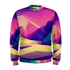 Abstract Geometric Landscape Art 3d Render Men s Sweatshirt by Pakemis