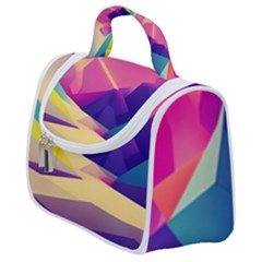 Abstract Geometric Landscape Art 3d Render Satchel Handbag by Pakemis