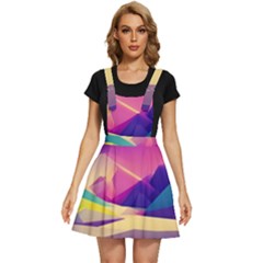 Abstract Geometric Landscape Art 3d Render Apron Dress by Pakemis