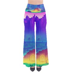 Abstract Geometric Landscape Art 3d So Vintage Palazzo Pants by Pakemis