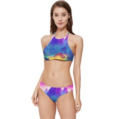 Abstract Geometric Landscape Art 3d Banded Triangle Bikini Set by Pakemis