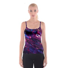 Space Futuristic Shiny Abstraction Spaghetti Strap Top