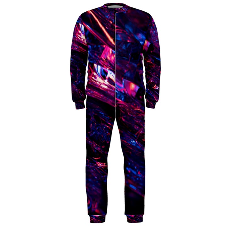 Space Futuristic Shiny Abstraction OnePiece Jumpsuit (Men)