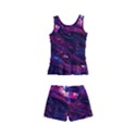 Space Futuristic Shiny Abstraction Kids  Boyleg Swimsuit View2