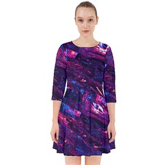 Space Futuristic Shiny Abstraction Smock Dress by Pakemis