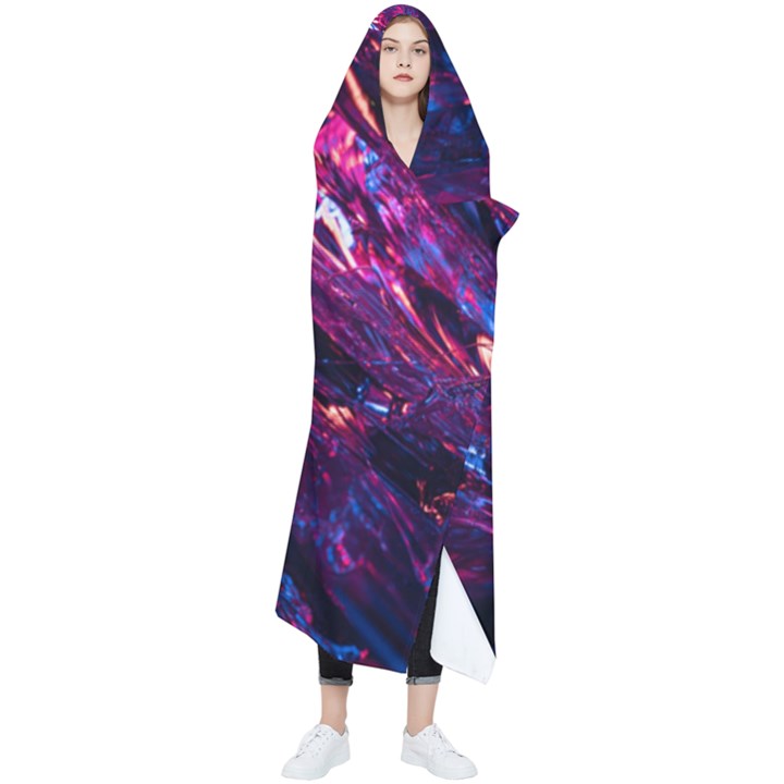 Space Futuristic Shiny Abstraction Wearable Blanket