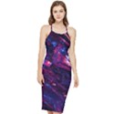 Space Futuristic Shiny Abstraction Bodycon Cross Back Summer Dress View1