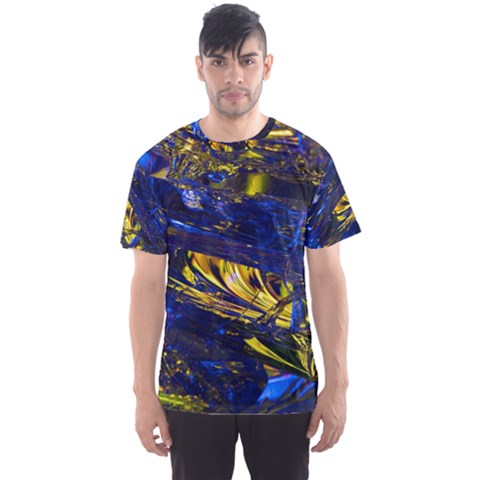 Space Futuristic Shiny Abstraction Flash Colorful Men s Sport Mesh Tee by Pakemis