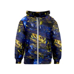 Space Futuristic Shiny Abstraction Flash Colorful Kids  Zipper Hoodie by Pakemis