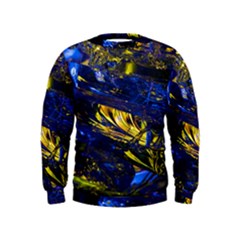 Space Futuristic Shiny Abstraction Flash Colorful Kids  Sweatshirt by Pakemis