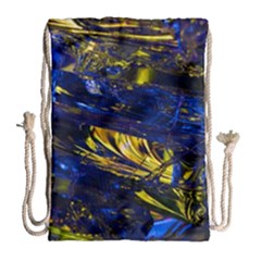 Space Futuristic Shiny Abstraction Flash Colorful Drawstring Bag (large) by Pakemis