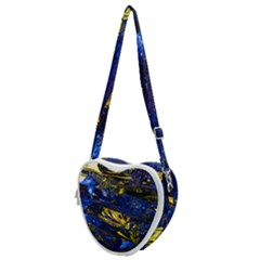 Space Futuristic Shiny Abstraction Flash Colorful Heart Shoulder Bag