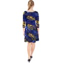 Space Futuristic Shiny Abstraction Flash Colorful Quarter Sleeve Front Wrap Dress View2