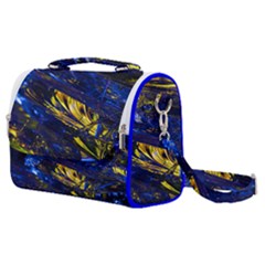 Space Futuristic Shiny Abstraction Flash Colorful Satchel Shoulder Bag by Pakemis