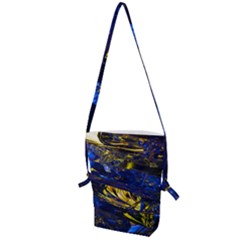 Space Futuristic Shiny Abstraction Flash Colorful Folding Shoulder Bag by Pakemis