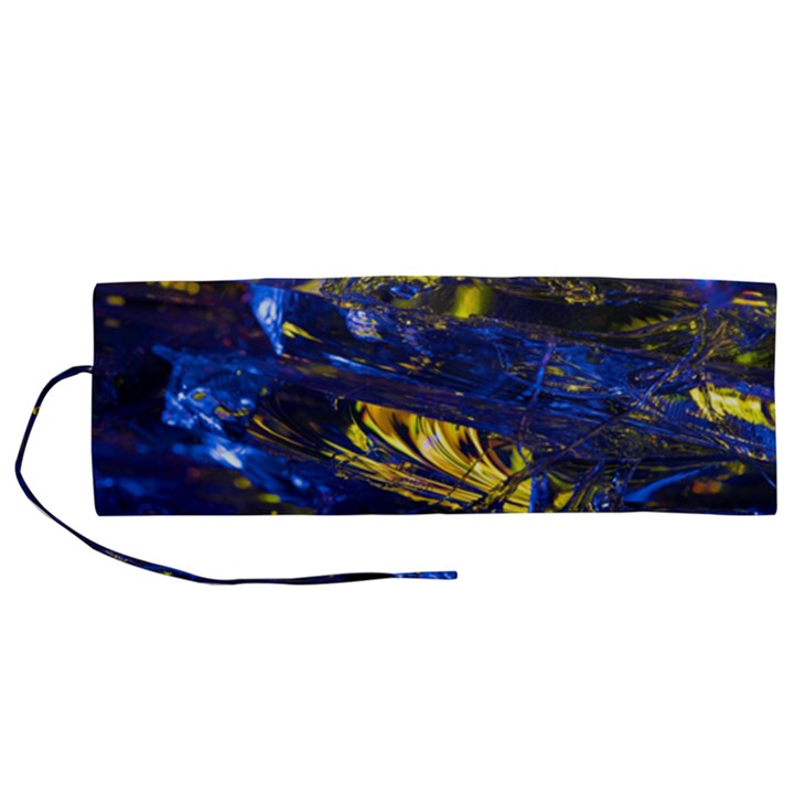 Space Futuristic Shiny Abstraction Flash Colorful Roll Up Canvas Pencil Holder (M)