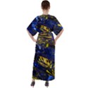 Space Futuristic Shiny Abstraction Flash Colorful V-Neck Boho Style Maxi Dress View2