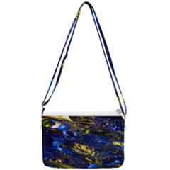 Space Futuristic Shiny Abstraction Flash Colorful Double Gusset Crossbody Bag by Pakemis