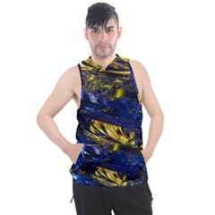 Space Futuristic Shiny Abstraction Flash Colorful Men s Sleeveless Hoodie by Pakemis