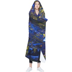 Space Futuristic Shiny Abstraction Flash Colorful Wearable Blanket by Pakemis